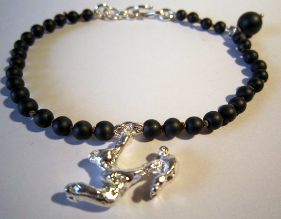 Silver hare bracelet